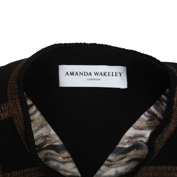 AMANDA WAKELEY Ocelot print silk boho top UK 8 US 4 S - Picture 6 of 9